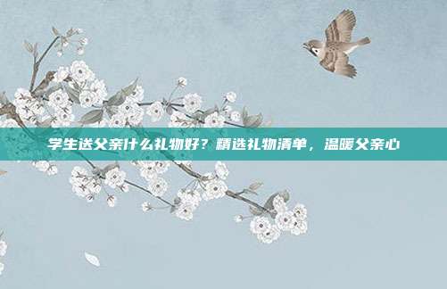 学生送父亲什么礼物好？精选礼物清单，温暖父亲心