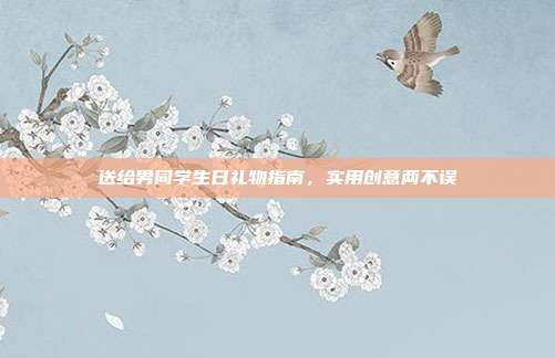 送给男同学生日礼物指南，实用创意两不误