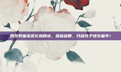四岁男童圣诞礼物精选，趣味益智，开启孩子快乐童年！