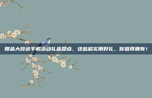 赠品大放送手机活动礼品盘点，这些超实用好礼，你值得拥有！