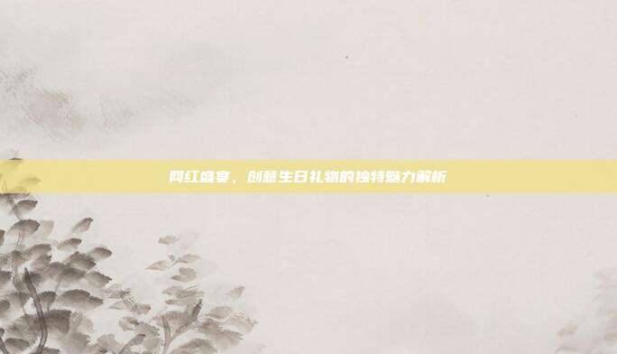 网红盛宴，创意生日礼物的独特魅力解析