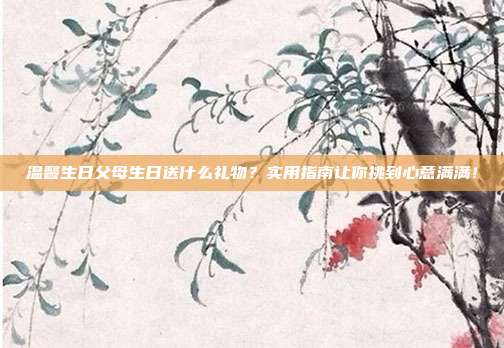 温馨生日父母生日送什么礼物？实用指南让你挑到心意满满！