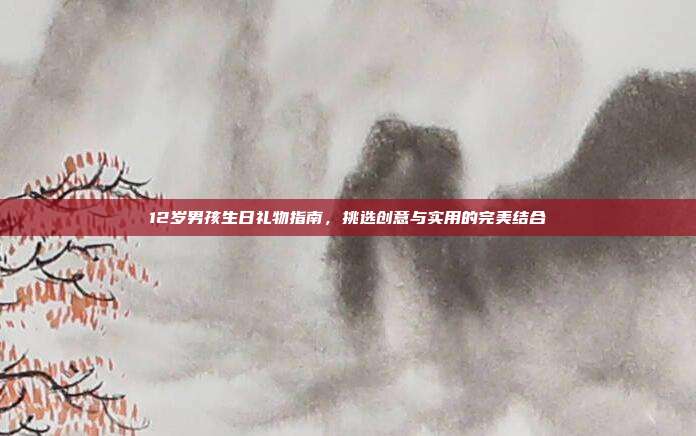 12岁男孩生日礼物指南，挑选创意与实用的完美结合