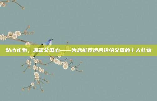 贴心礼物，温暖父母心——为您推荐适合送给父母的十大礼物