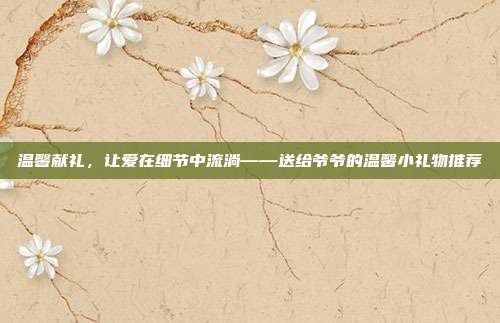 温馨献礼，让爱在细节中流淌——送给爷爷的温馨小礼物推荐