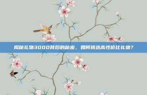 揭秘礼物3000背后的秘密，如何挑选高性价比礼物？