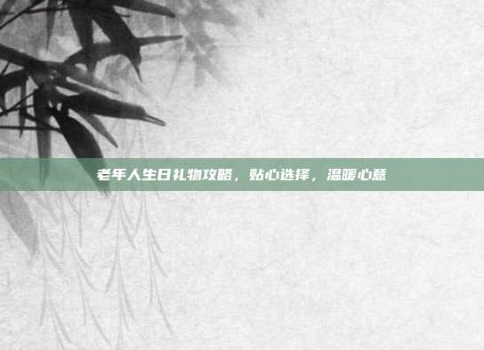 老年人生日礼物攻略，贴心选择，温暖心意
