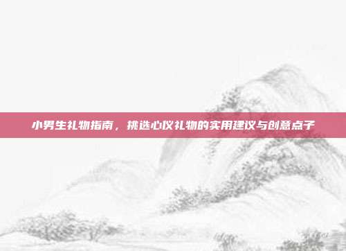 小男生礼物指南，挑选心仪礼物的实用建议与创意点子