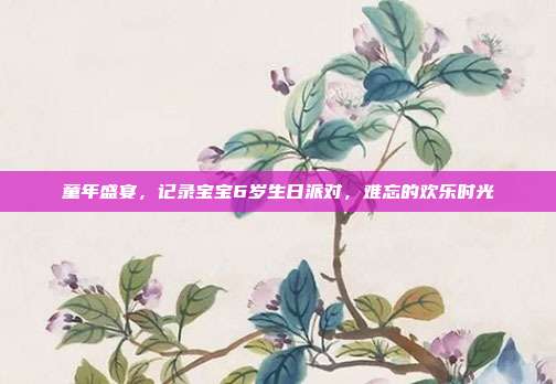 童年盛宴，记录宝宝6岁生日派对，难忘的欢乐时光