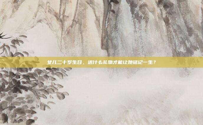 女儿二十岁生日，送什么礼物才能让她铭记一生？
