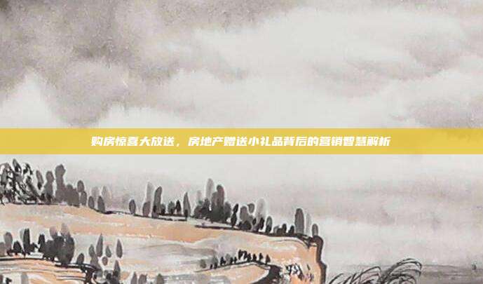 购房惊喜大放送，房地产赠送小礼品背后的营销智慧解析