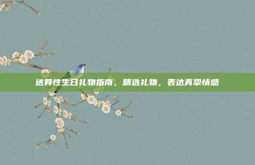 送异性生日礼物指南，精选礼物，表达真挚情感