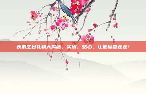 表弟生日礼物大揭秘，实用、贴心，让他惊喜连连！