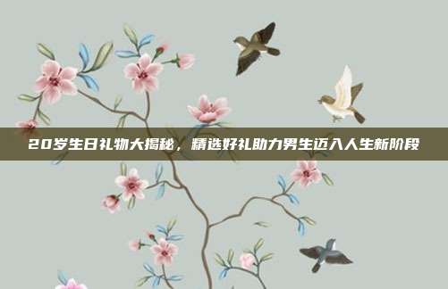 20岁生日礼物大揭秘，精选好礼助力男生迈入人生新阶段