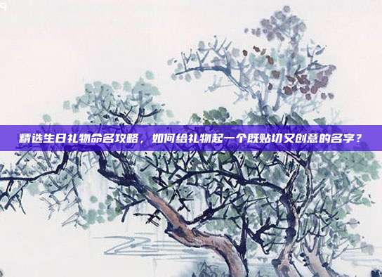 精选生日礼物命名攻略，如何给礼物起一个既贴切又创意的名字？
