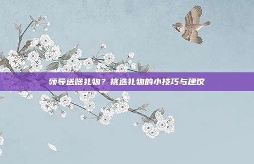 领导送啥礼物？挑选礼物的小技巧与建议