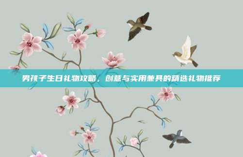 男孩子生日礼物攻略，创意与实用兼具的精选礼物推荐