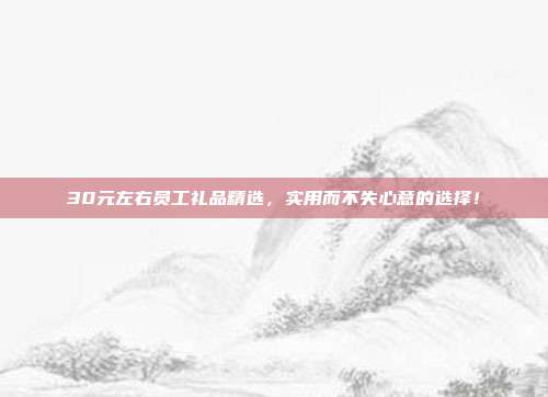 30元左右员工礼品精选，实用而不失心意的选择！