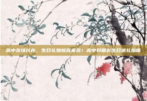 高中友情长存，生日礼物惊喜来袭！高中好朋友生日送礼指南