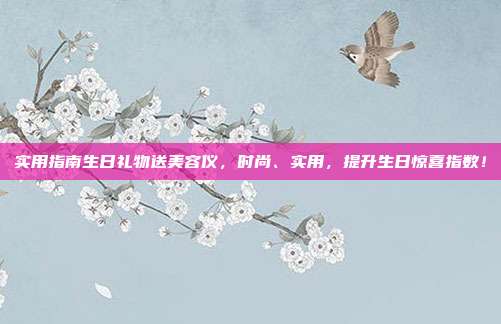 实用指南生日礼物送美容仪，时尚、实用，提升生日惊喜指数！