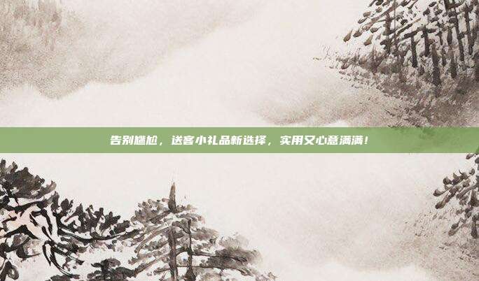 告别尴尬，送客小礼品新选择，实用又心意满满！