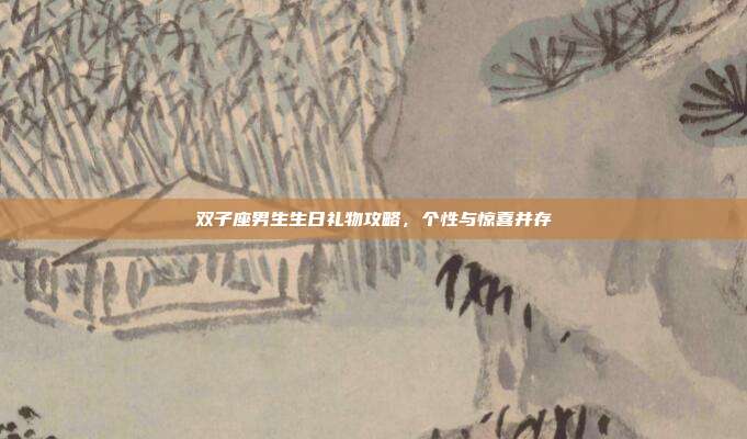 双子座男生生日礼物攻略，个性与惊喜并存