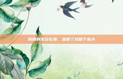 妈妈的生日礼物，温暖了我整个春天