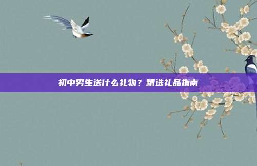 初中男生送什么礼物？精选礼品指南