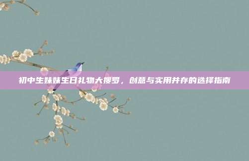 初中生妹妹生日礼物大搜罗，创意与实用并存的选择指南