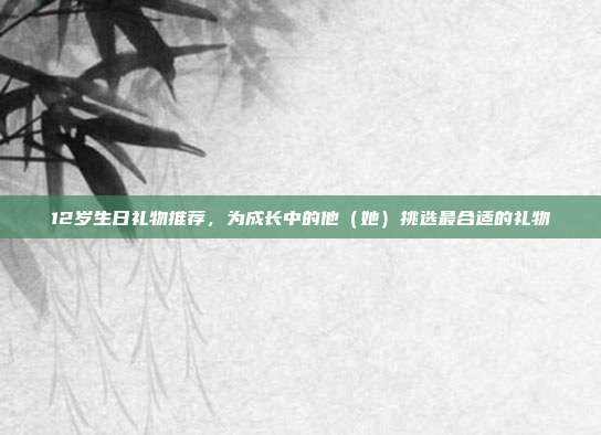 12岁生日礼物推荐，为成长中的他（她）挑选最合适的礼物