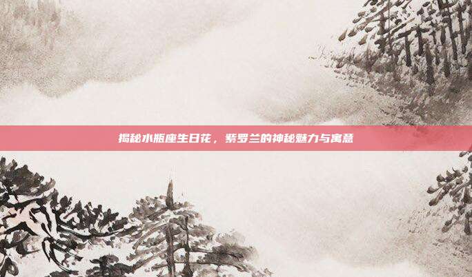 揭秘水瓶座生日花，紫罗兰的神秘魅力与寓意