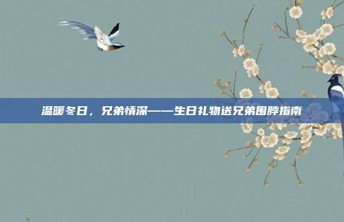 温暖冬日，兄弟情深——生日礼物送兄弟围脖指南