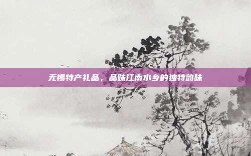 无锡特产礼品，品味江南水乡的独特韵味
