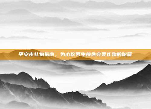 平安夜礼物指南，为心仪男生挑选完美礼物的秘籍