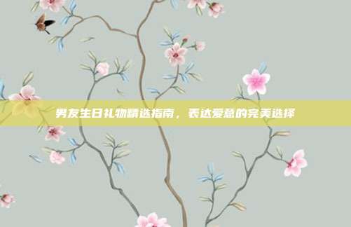 男友生日礼物精选指南，表达爱意的完美选择