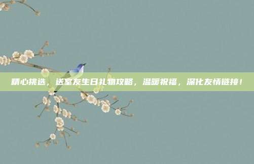 精心挑选，送室友生日礼物攻略，温暖祝福，深化友情链接！
