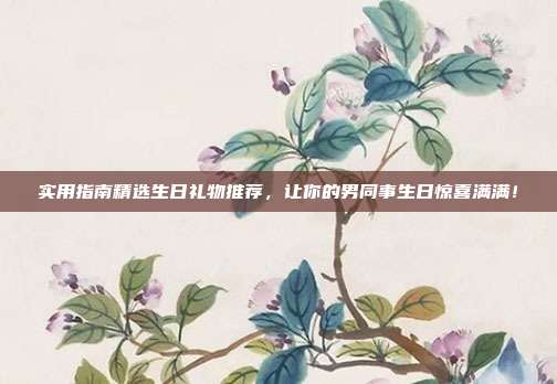 实用指南精选生日礼物推荐，让你的男同事生日惊喜满满！