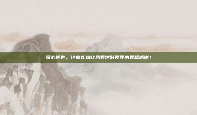 精心挑选，这些礼物让您表达对领导的真挚感谢！