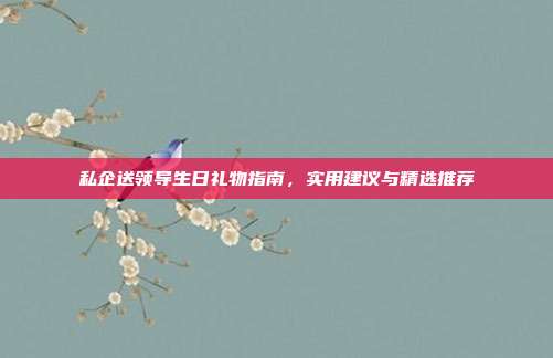 私企送领导生日礼物指南，实用建议与精选推荐