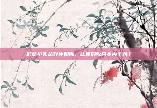 创意小礼品好评如潮，让你的惊喜不再平凡！