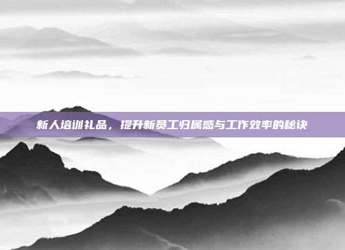 新人培训礼品，提升新员工归属感与工作效率的秘诀