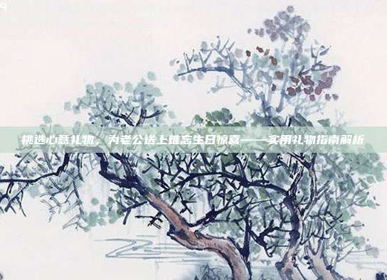 挑选心意礼物，为老公送上难忘生日惊喜——实用礼物指南解析